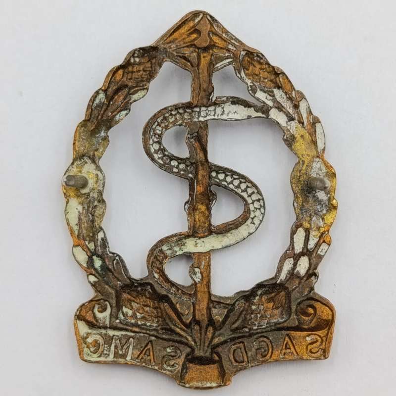 SA Medical Corps cap and collar badges set
