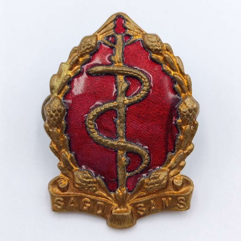 SA Medical Corps cap and collar badges set