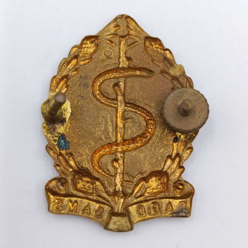 SA Medical Corps cap and collar badges set