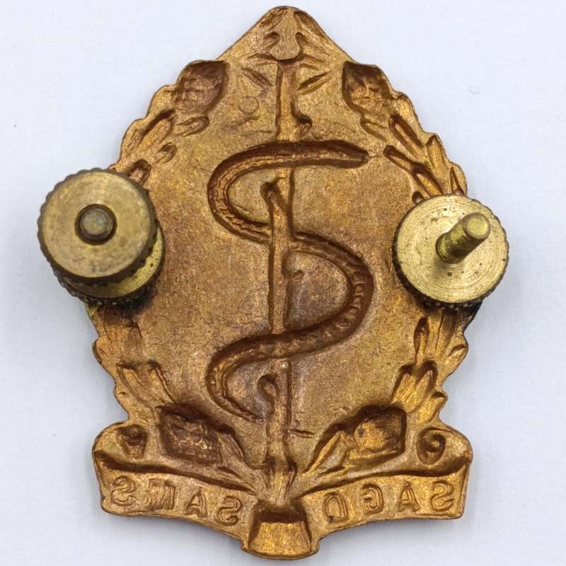 SA Medical Corps cap and collar badges set
