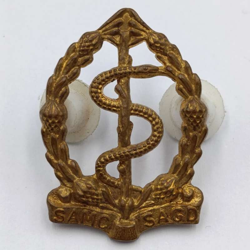SA Medical Corps cap and collar badges set