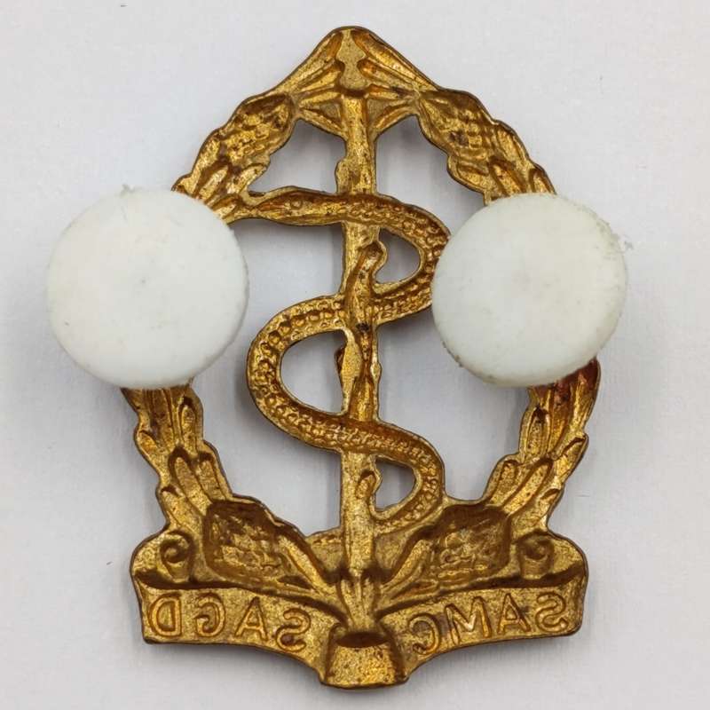 SA Medical Corps cap and collar badges set