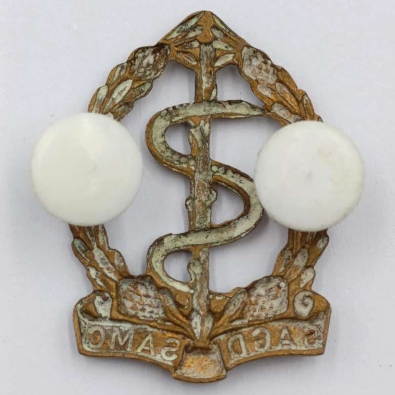 SA Medical Corps cap and collar badges set