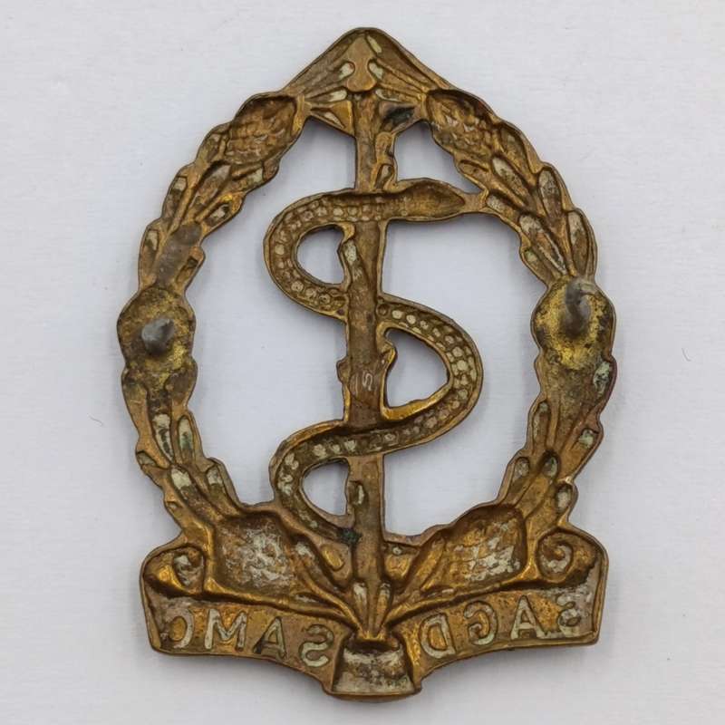 SA Medical Corps Cap and collar badges set