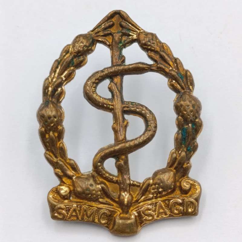 SA Medical Corps Cap and collar badges set