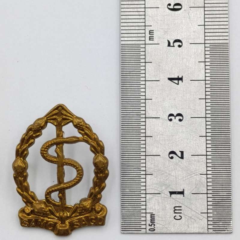 SA Medical Corps cap and collar badges set