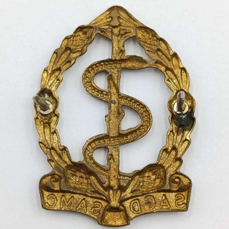 SA Medical Corps cap and collar badges set