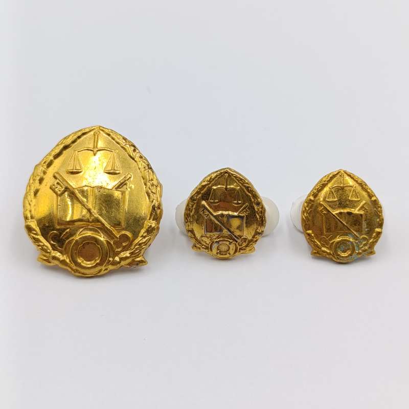 SA prison Services cap and collar badges set