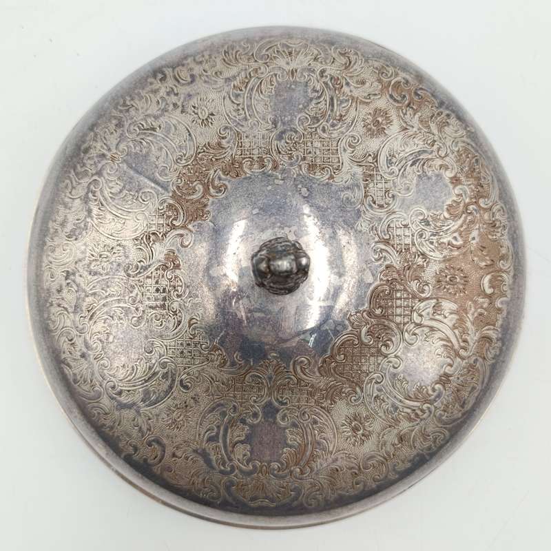 Vintage silverplated serving dish with lid