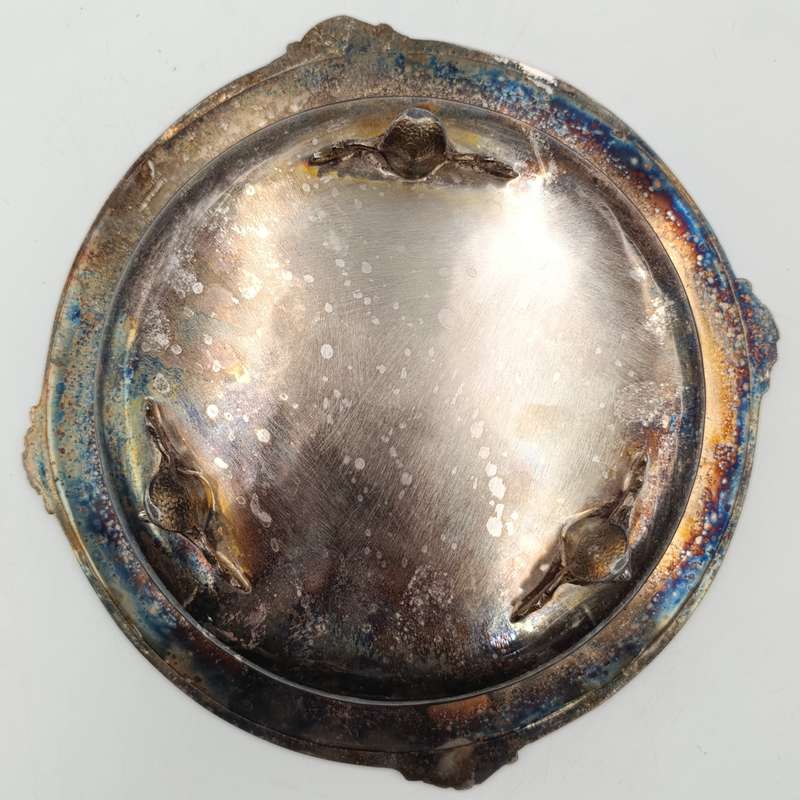 Vintage silverplated serving dish with lid