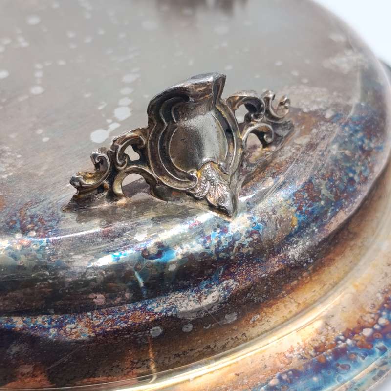Vintage silverplated serving dish with lid