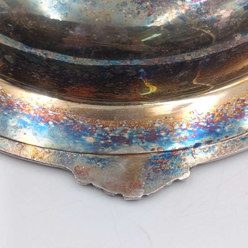 Vintage silverplated serving dish with lid