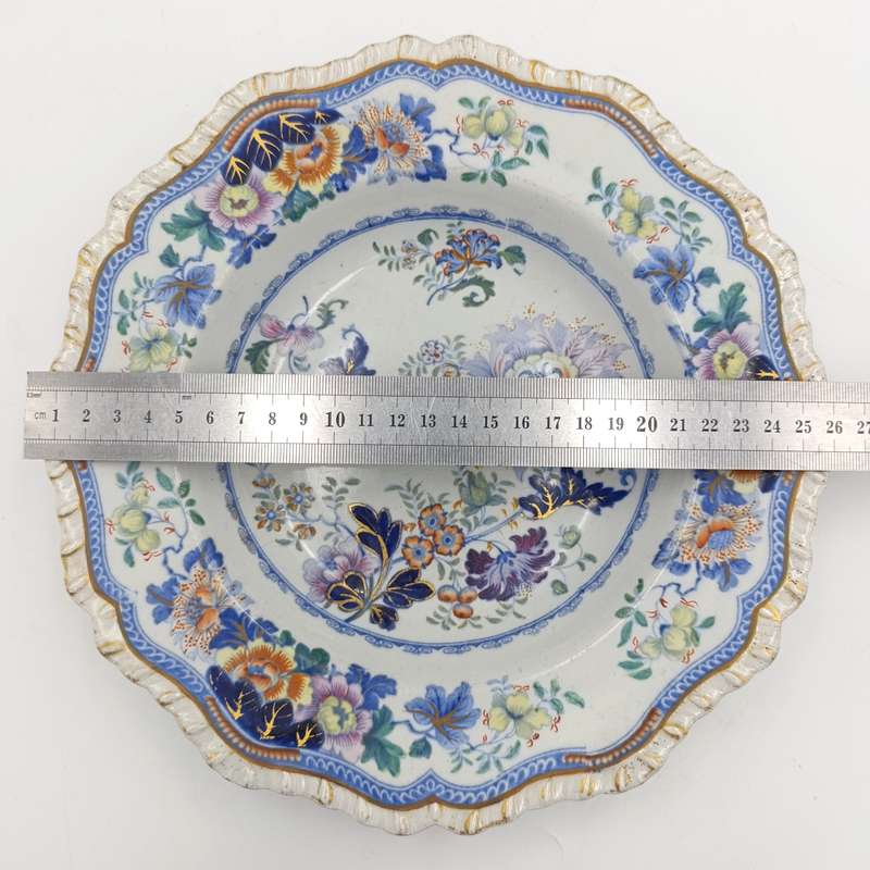 Antique 19th Century Stone China Shallow porcelain bowl