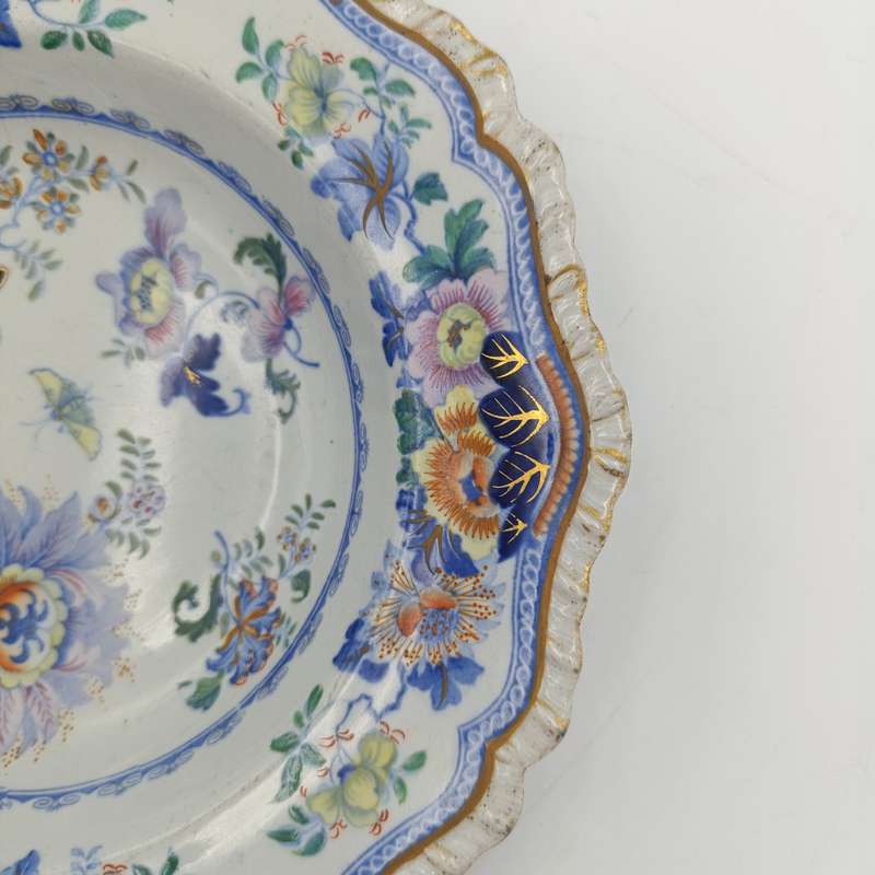 Antique 19th Century Stone China Shallow porcelain bowl