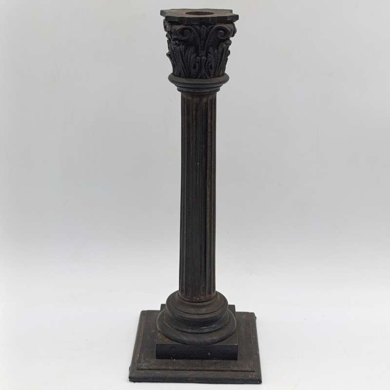 Boer War  POW Prisoner of war ebony candlestick inscribed Boer Camp Ceylon 1901