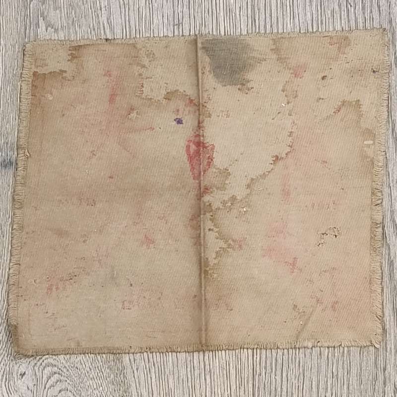 Boer War Soldiers khaki cloth xmas message - Irish regiment - From Albert to his mother