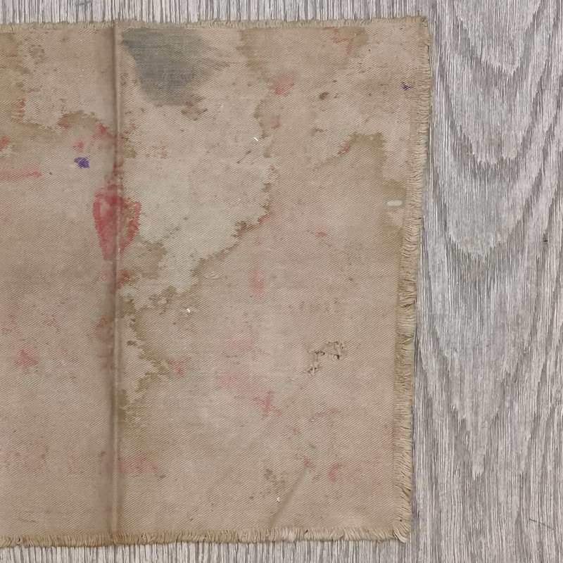 Boer War Soldiers khaki cloth xmas message - Irish regiment - From Albert to his mother