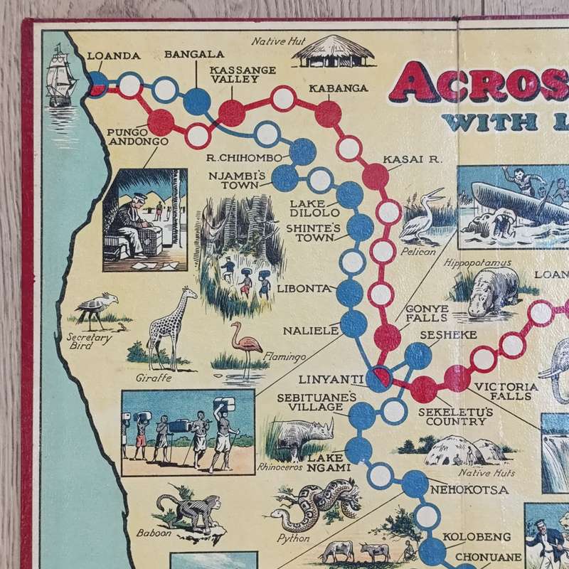 Across Africa with Livingstone board game - vintage
