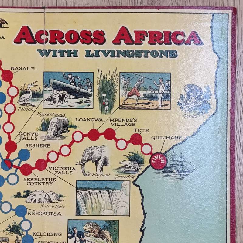 Across Africa with Livingstone board game - vintage