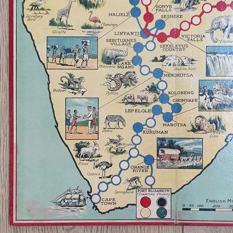 Across Africa with Livingstone board game - vintage