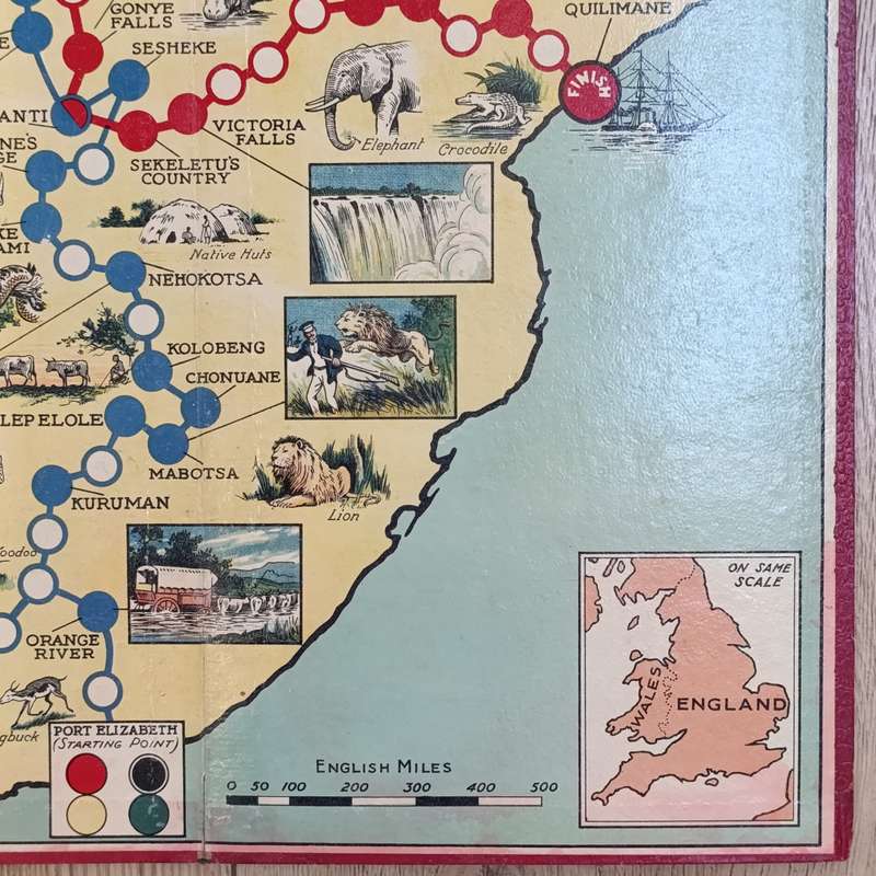 Across Africa with Livingstone board game - vintage