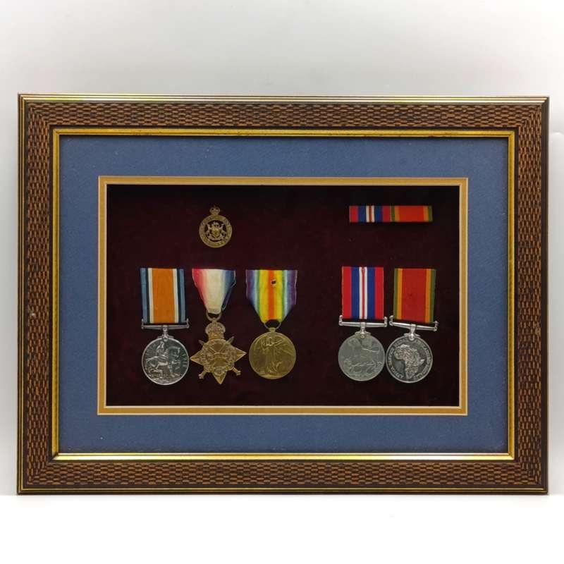 WW1 and WW2 Father and Son medal group issued to Pte A. Stanbury S.A.V.R and 327024 V. Stanbury