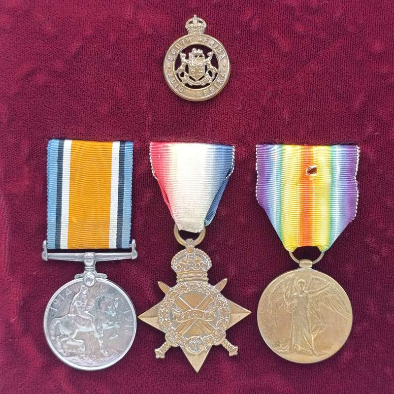 WW1 and WW2 Father and Son medal group issued to Pte A. Stanbury S.A.V.R and 327024 V. Stanbury