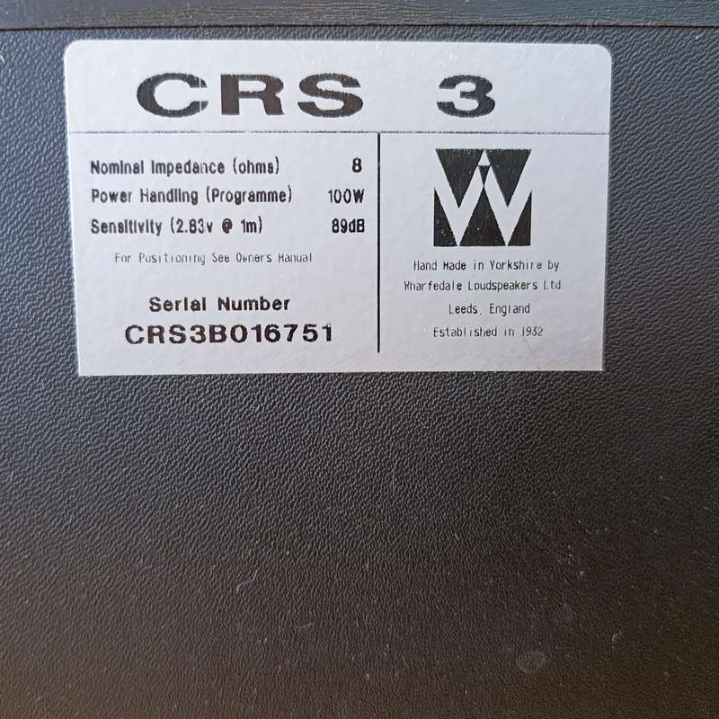 Pair of Wharfedale Speakers on stands - 100x / 8 ohms - working