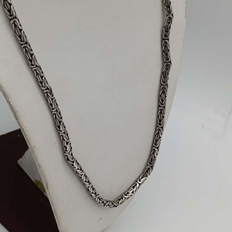Vintage silver necklace with T-bar clasp - weighs 49.6g