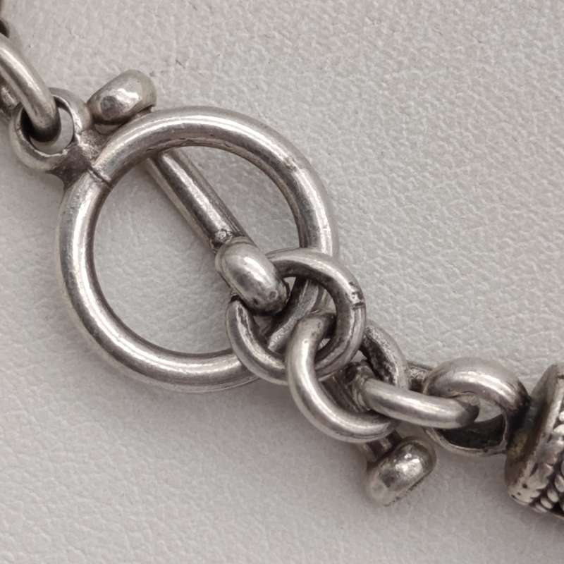 Vintage silver necklace with T-bar clasp - weighs 49.6g