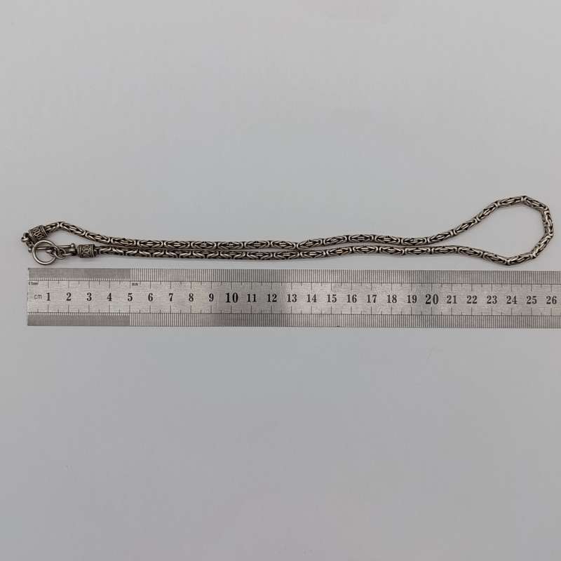 Vintage silver necklace with T-bar clasp - weighs 49.6g