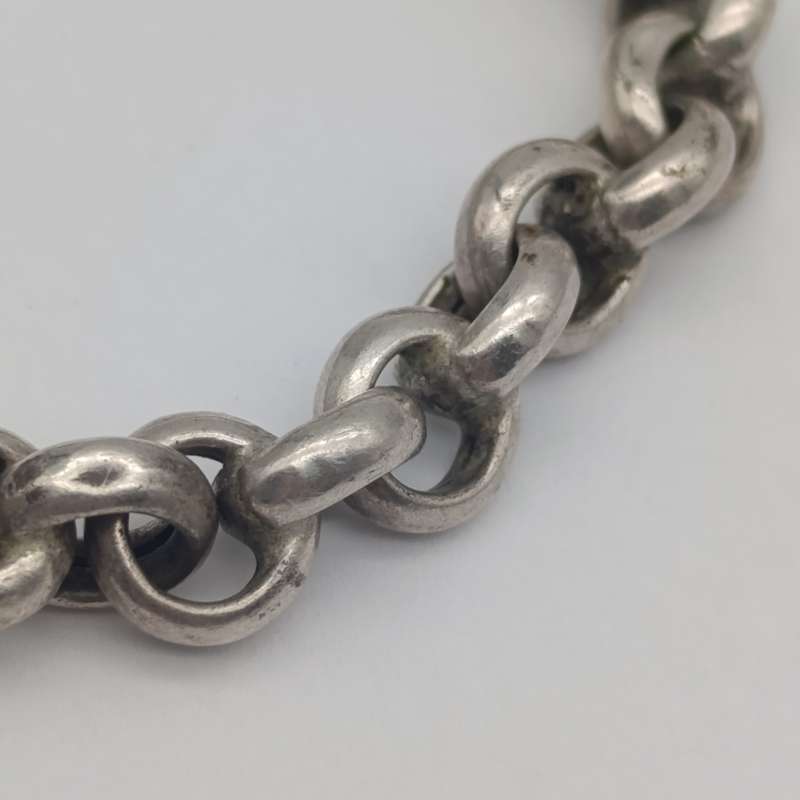 Sterling silver rolo link bracelet - weighs 19.2g