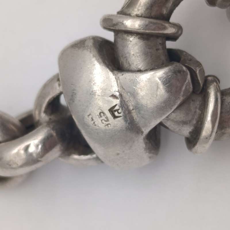 Sterling silver rolo link bracelet - weighs 19.2g