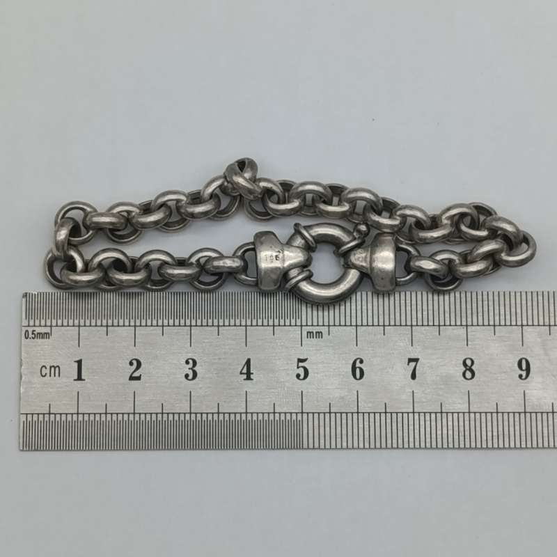Sterling silver rolo link bracelet - weighs 19.2g