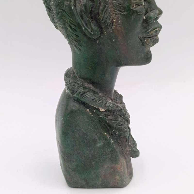African woman green opal stone carving by Caleb Samhere