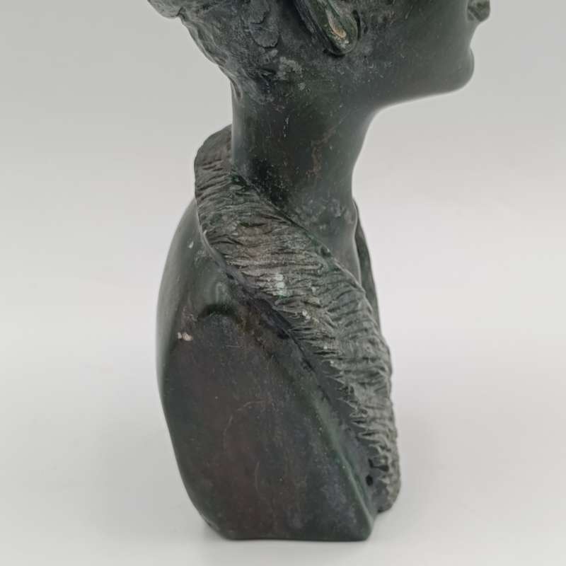 African woman green opal stone carving by Caleb Samhere