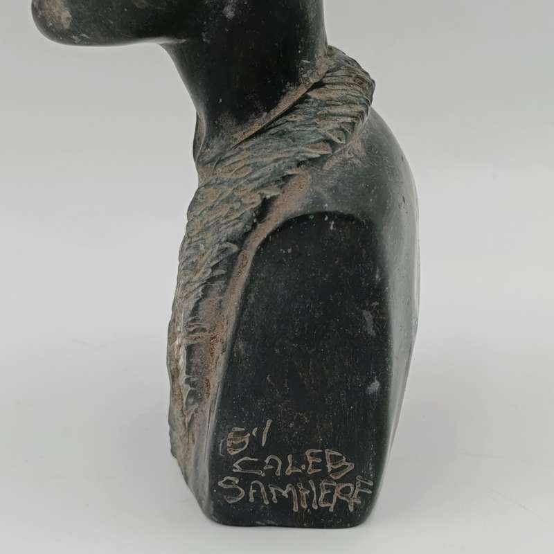 African woman green opal stone carving by Caleb Samhere