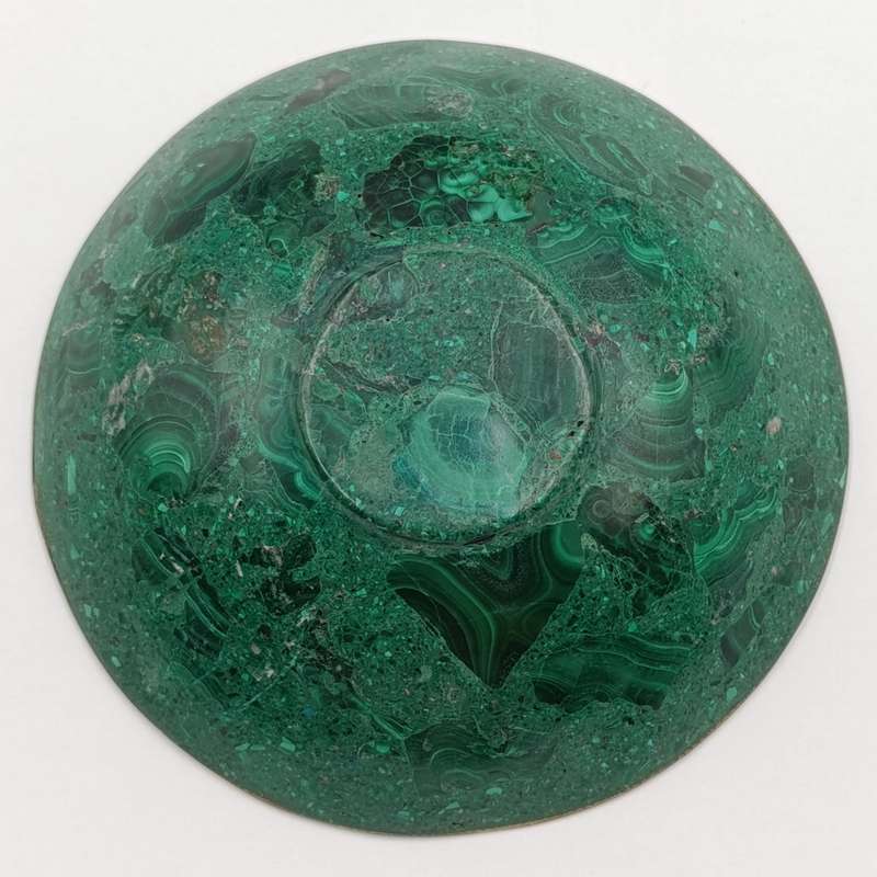 Vintage brass and Malachite trinket bowl