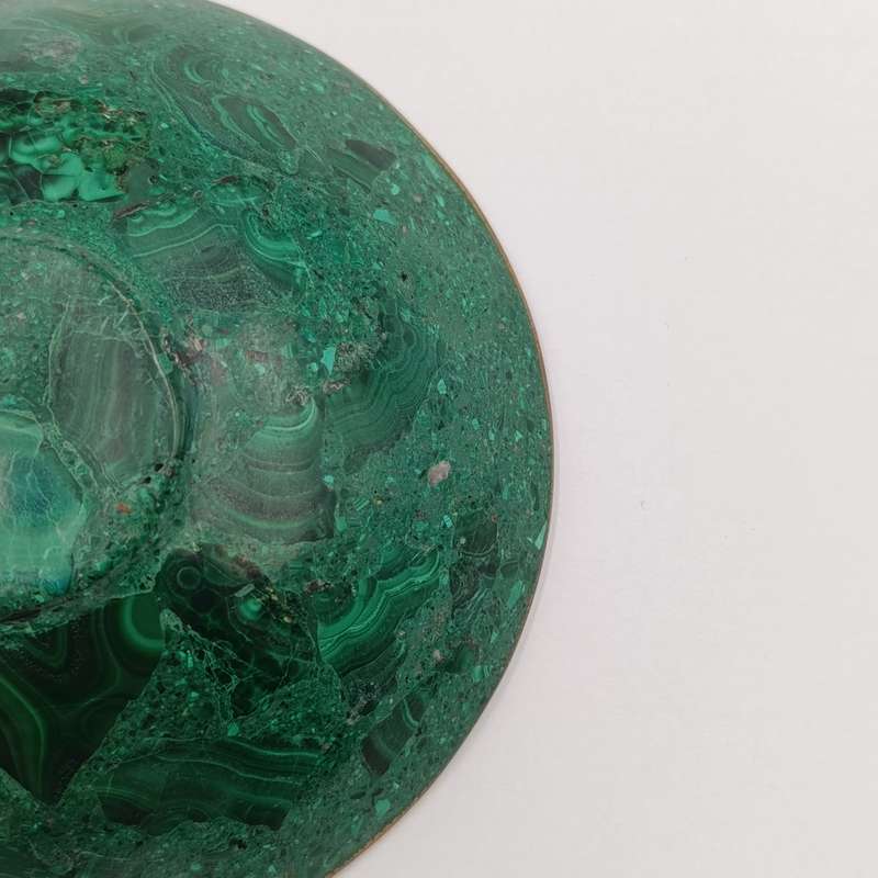 Vintage brass and Malachite trinket bowl