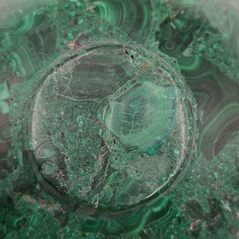 Vintage brass and Malachite trinket bowl