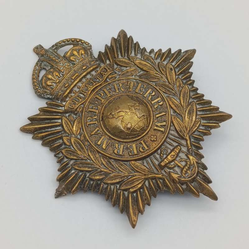 WW2 Royal Marines helmet badge - one lug