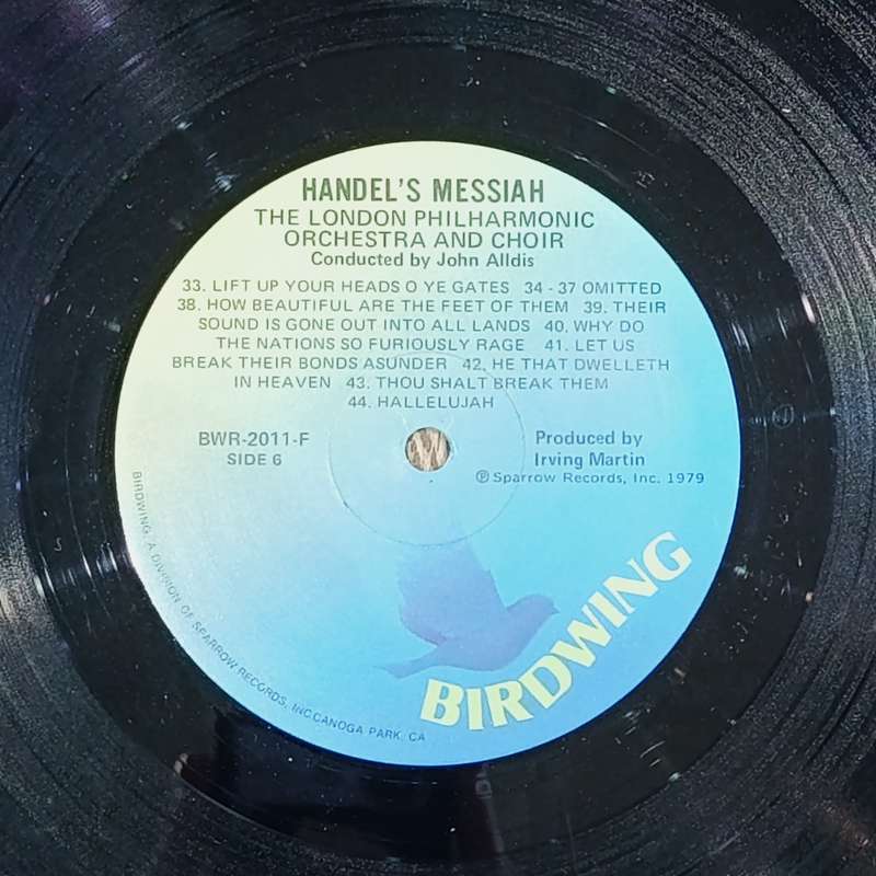 The Messiah by George Frederick Handel 4-LP record Vinyl set