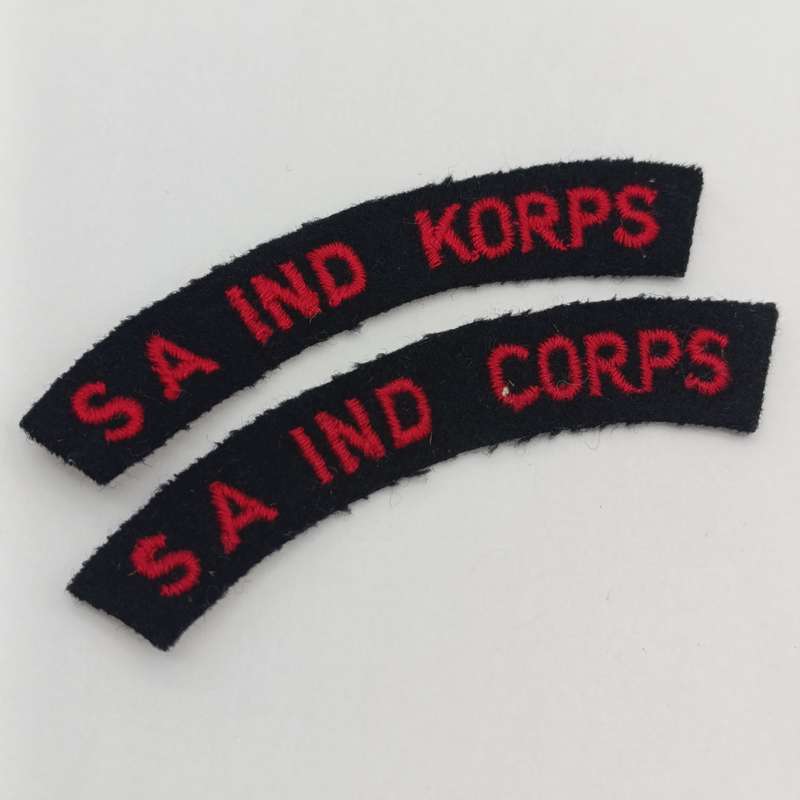 Pair of SA Navy Indian Corps shoulder titles
