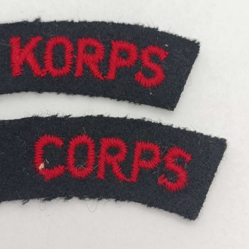 Pair of SA Navy Indian Corps shoulder titles
