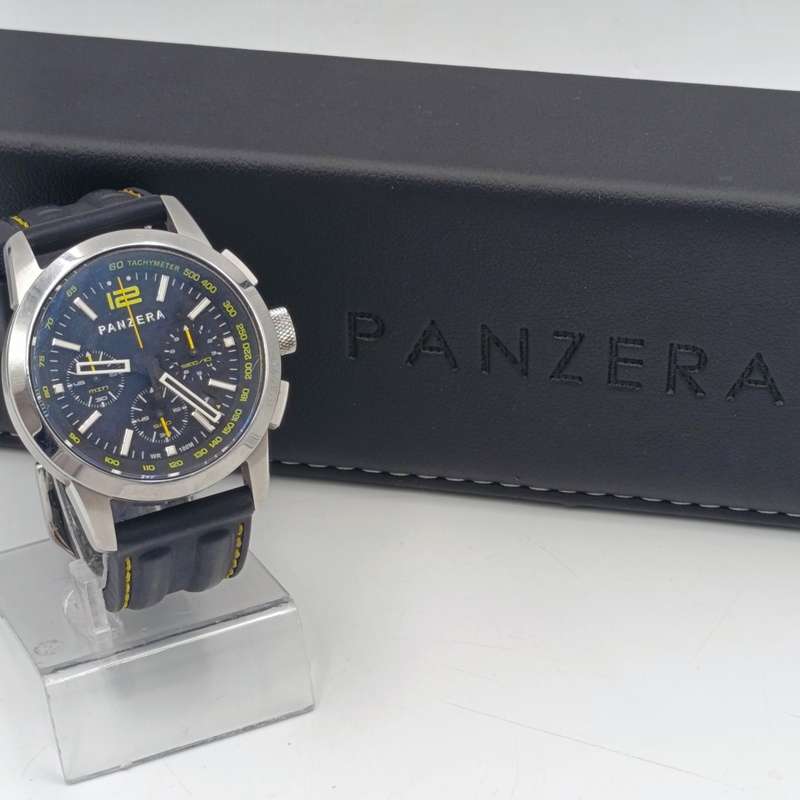 Panzera Flieger 45 Chronograph quartz mens watch in box - working - TM45C-01