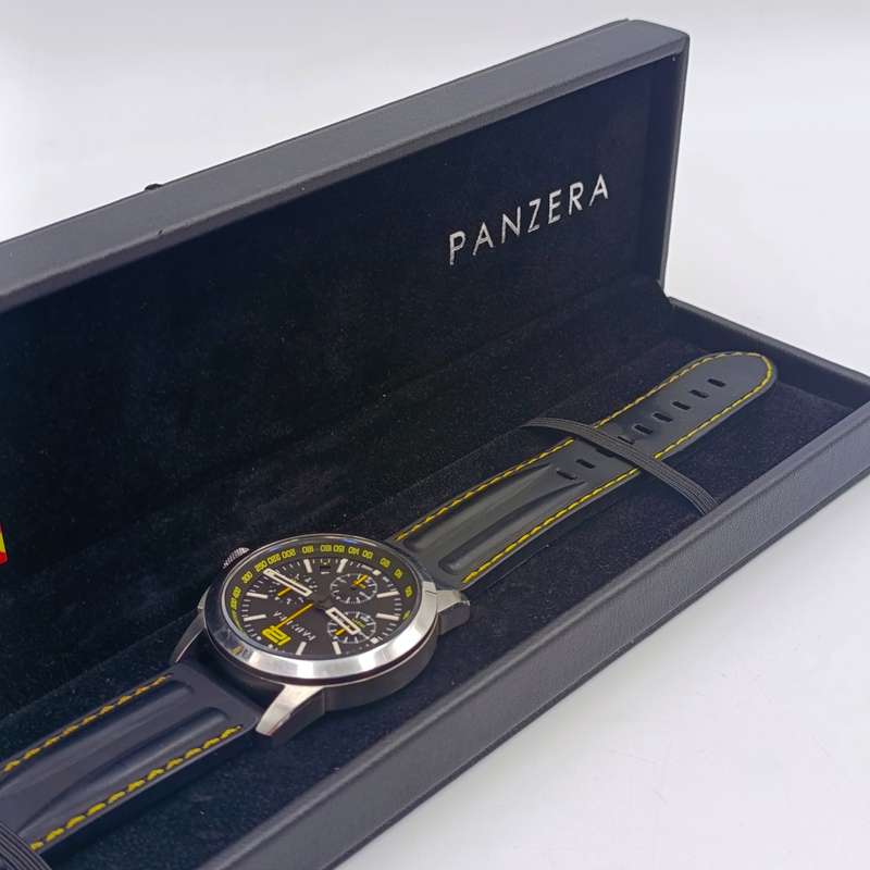 Panzera Flieger 45 Chronograph quartz mens watch in box - working - TM45C-01