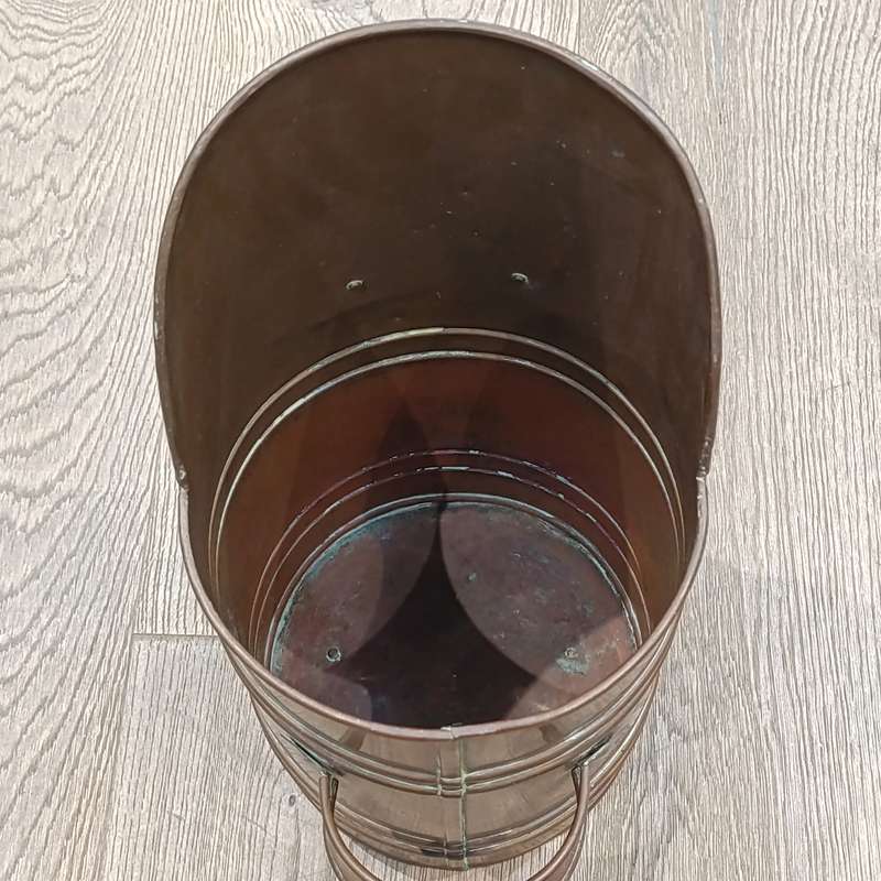 Vintage Copper coal scuttle bucket