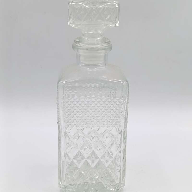 Vintage glass Bols square decanter