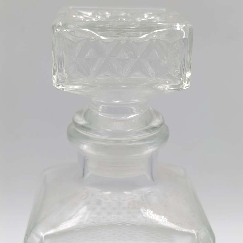 Vintage glass Bols square decanter