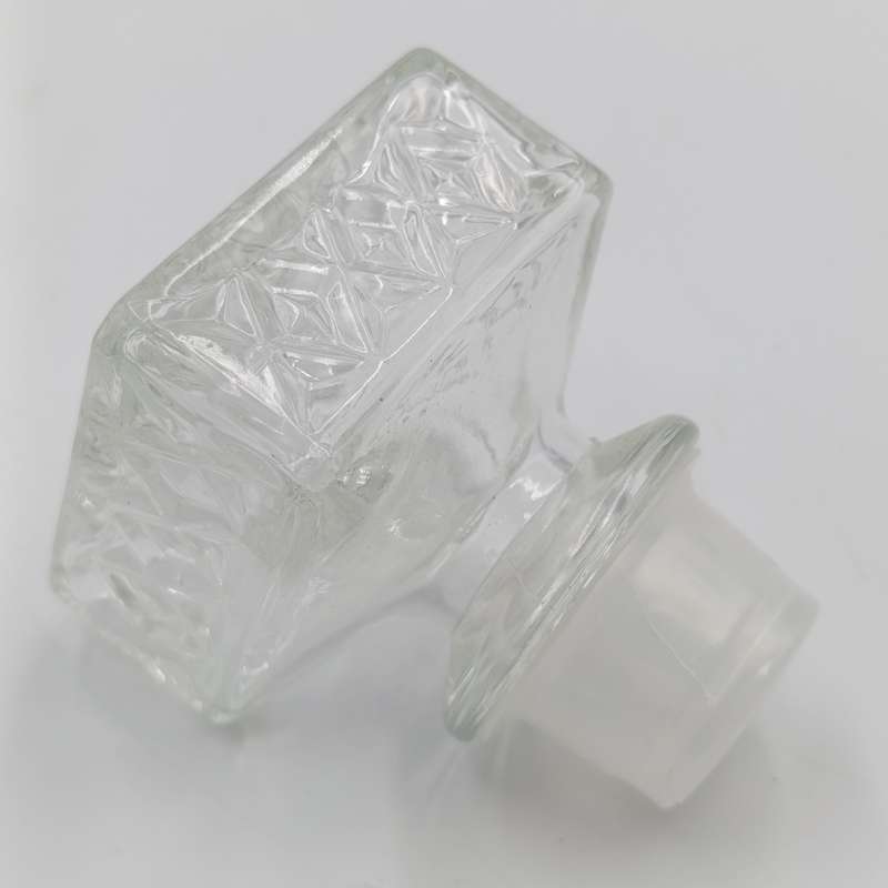 Vintage glass Bols square decanter
